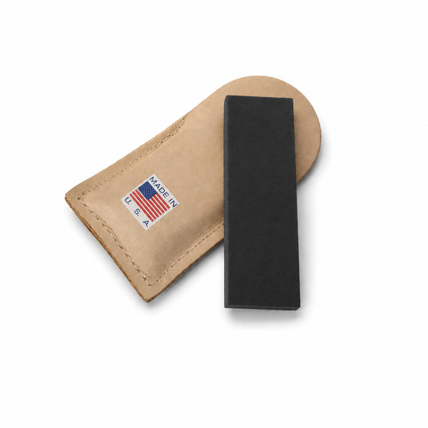 Pocket Stones Dan's Black Arkansas Leather Pouch